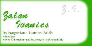zalan ivanics business card